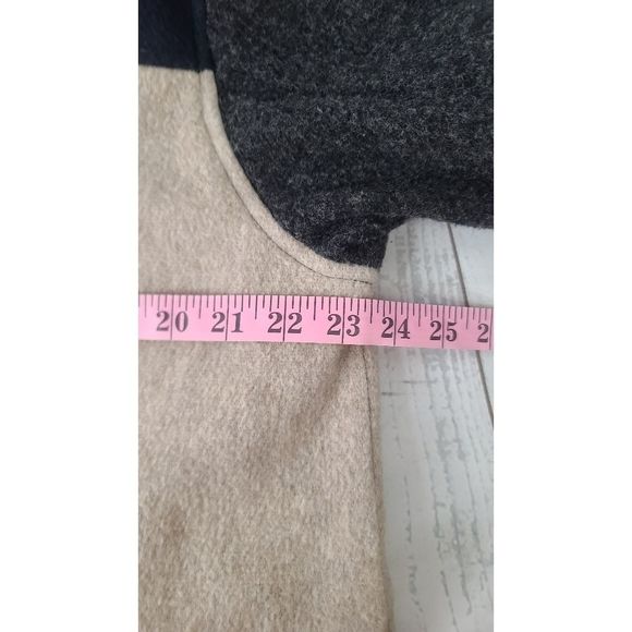 Herman Kay 12 Wool Coat Button Down Color Block Sherpa Lined Jacket - Picture 3 of 8